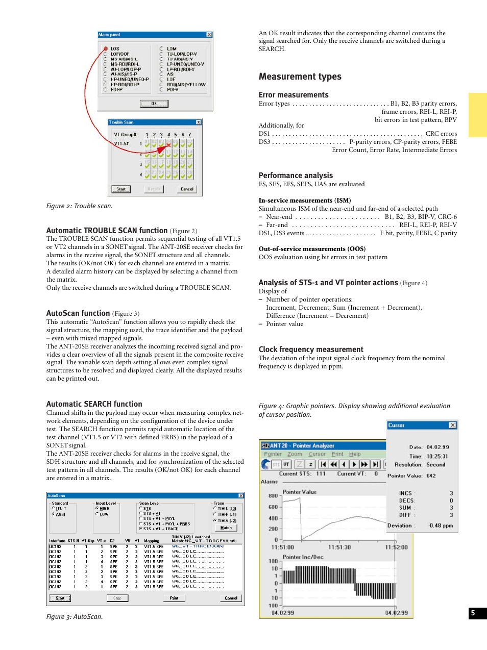 Measurement types | Atec Acterna-JDSU-ANT-20SE User Manual | Page 5 / 30