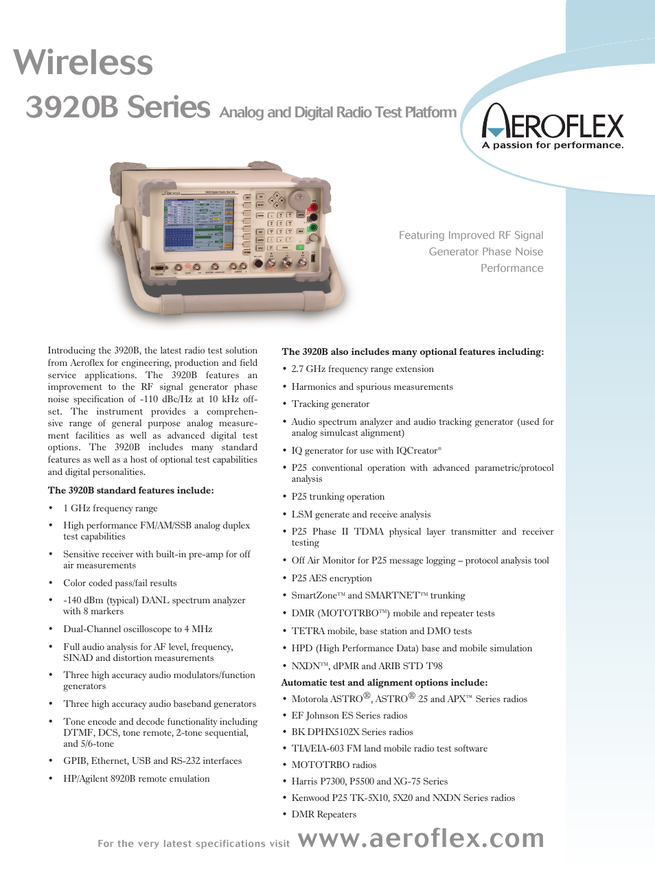 Atec Aeroflex-3920B User Manual | 24 pages