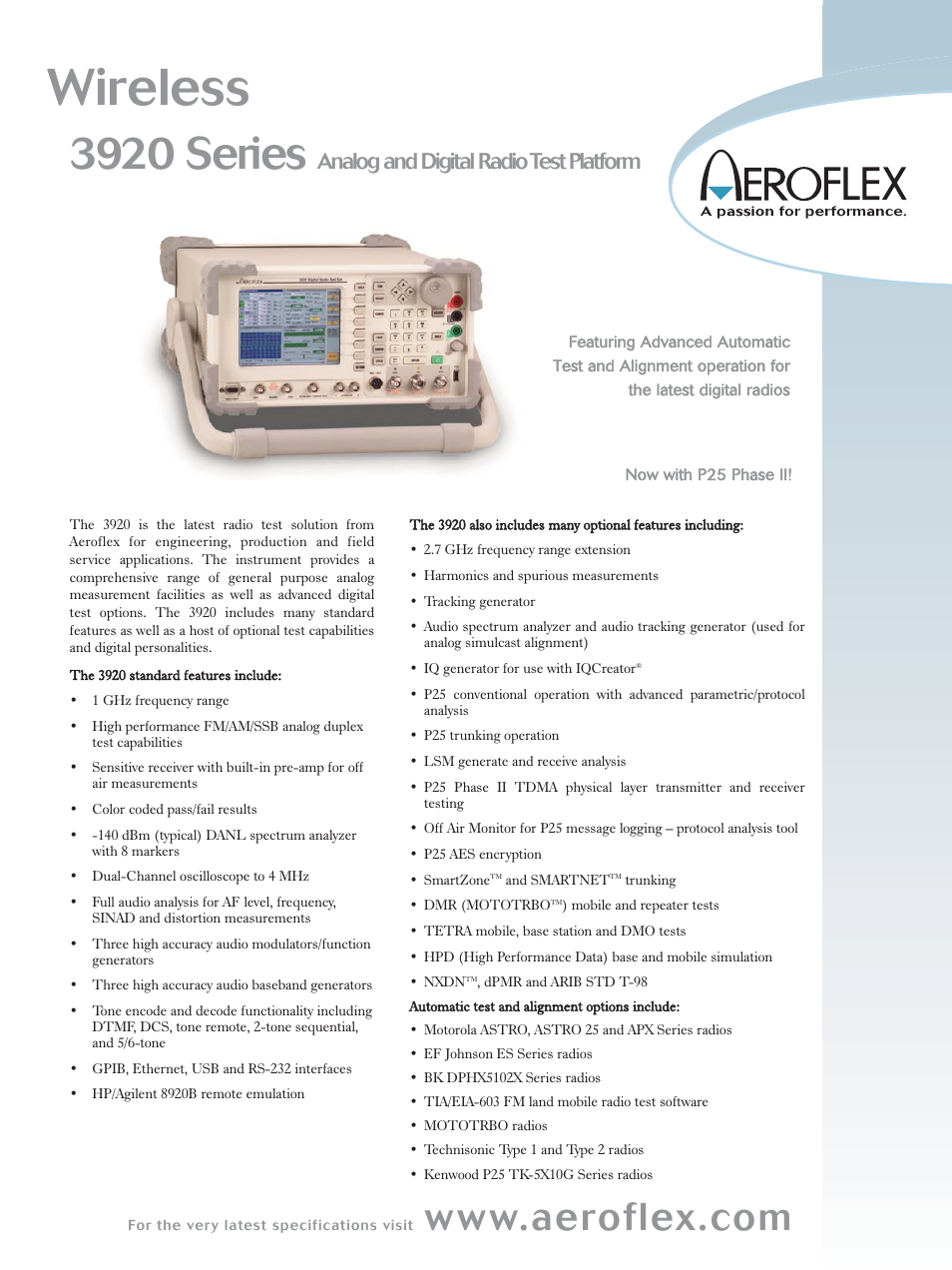 Atec Aeroflex-3920 User Manual | 24 pages