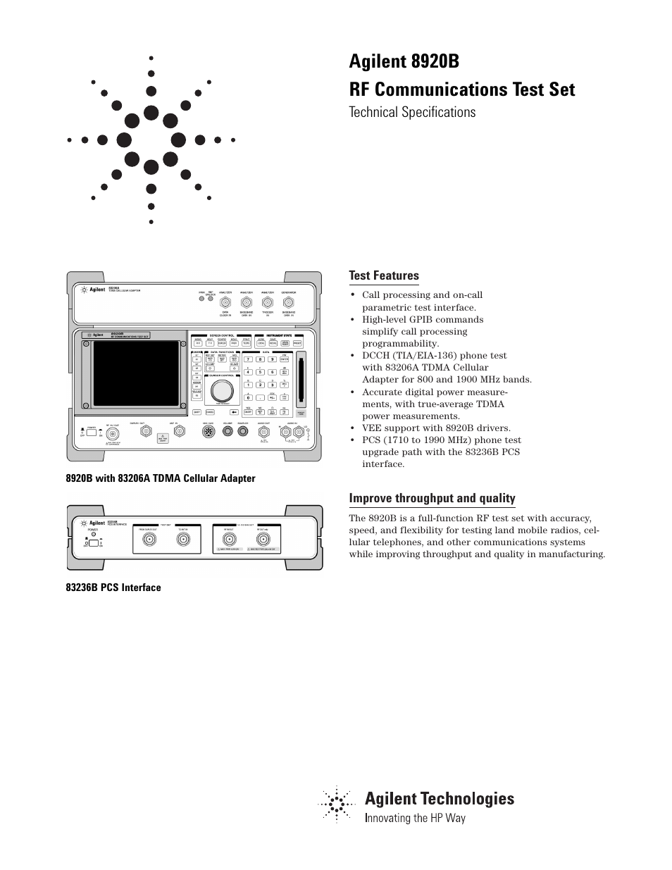 Atec Agilent-8920B User Manual | 14 pages