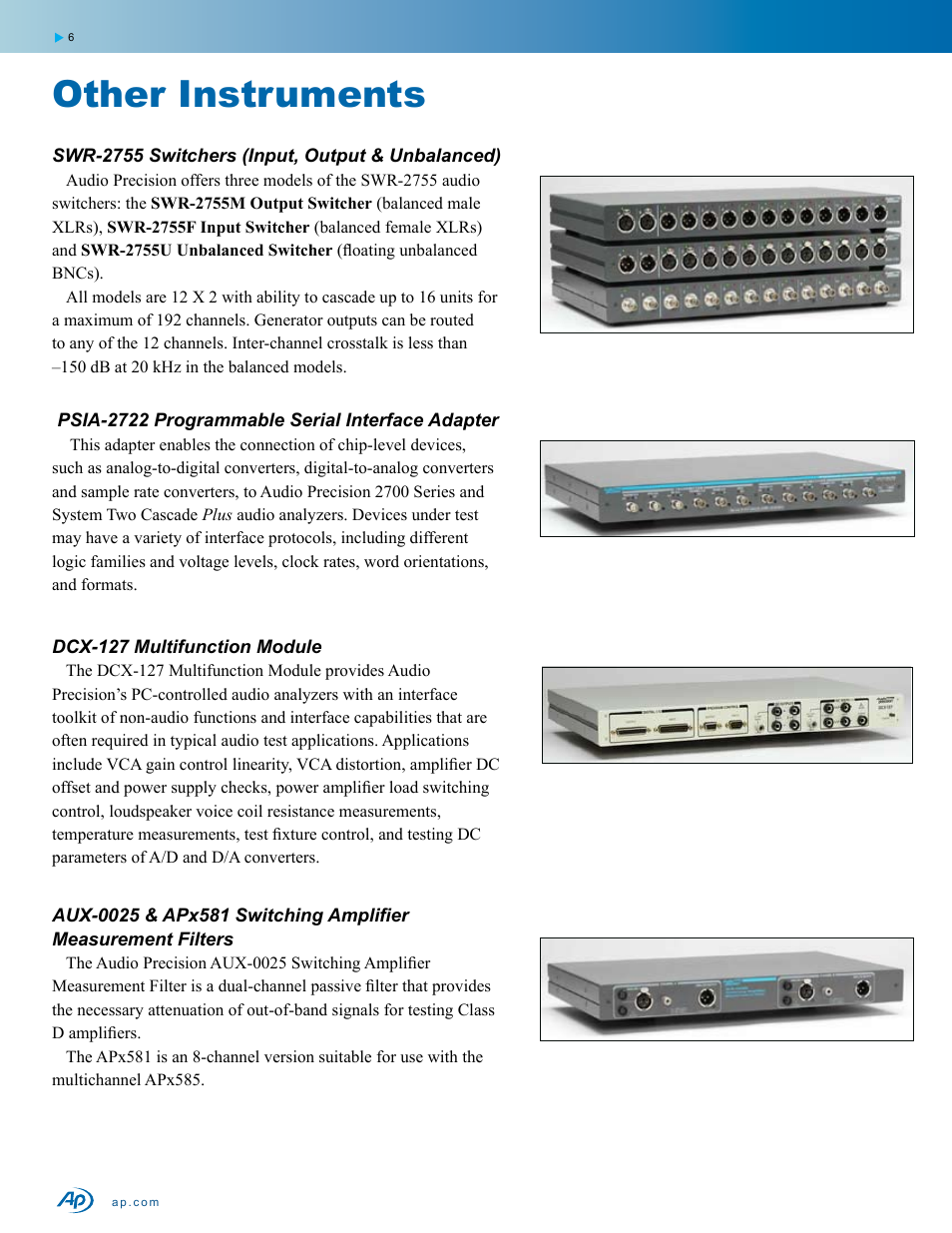 Other instruments | Atec Audio-Precision-ats1dd User Manual | Page 6 / 8
