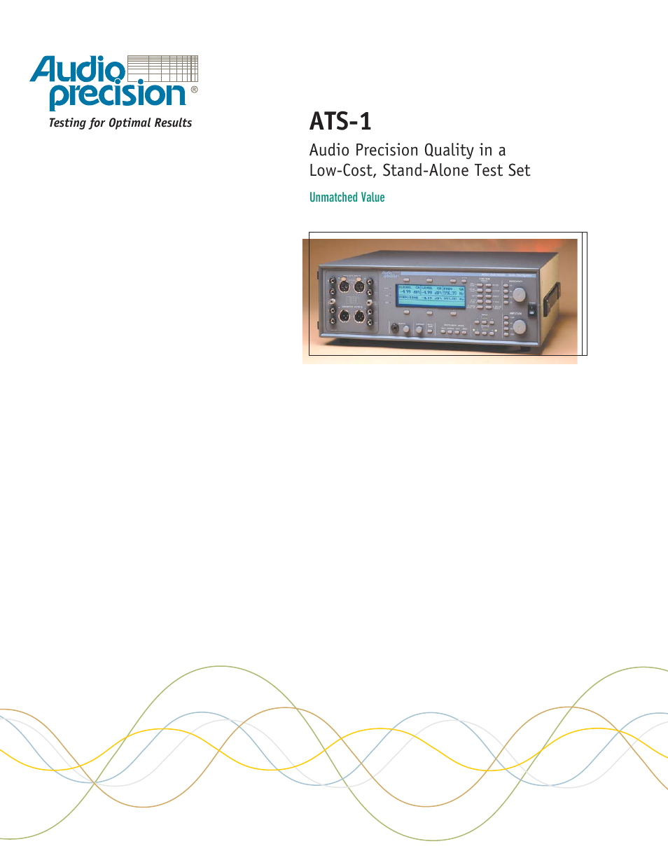 Atec Audio-Precision-ATS-1A_ATS-1DD User Manual | 8 pages