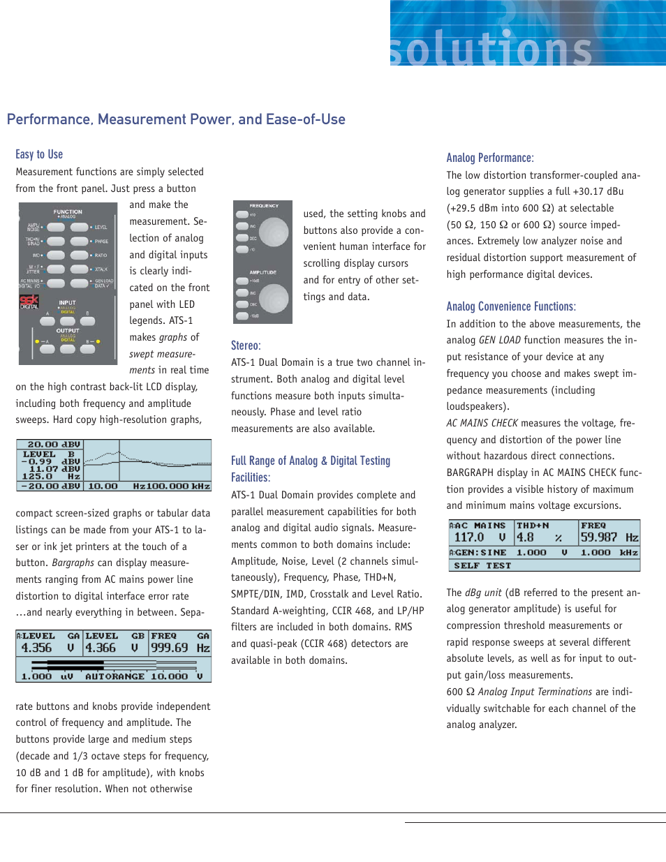 Performance, measurement power, and ease-of-use | Atec Audio-Precision-ATS-1A_ATS-1DD User Manual | Page 3 / 8