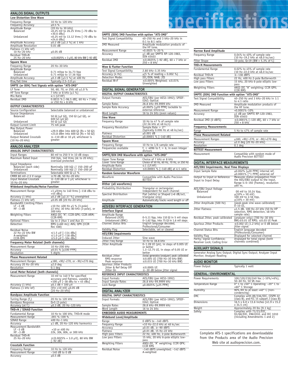 Atec Audio-Precision-ATS-1A_ATS-1DD User Manual | Page 7 / 8
