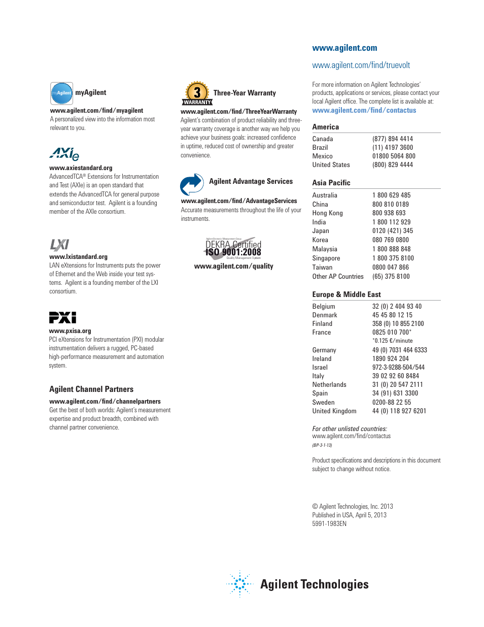 Dekra, Certiﬁed | Atec Agilent-34461A User Manual | Page 16 / 16