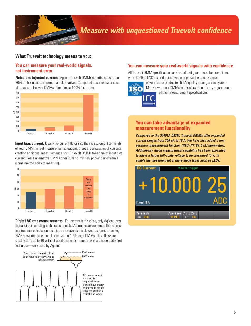 Measure with unquestioned truevolt conﬁ dence, What truevolt technology means to you | Atec Agilent-34461A User Manual | Page 5 / 16