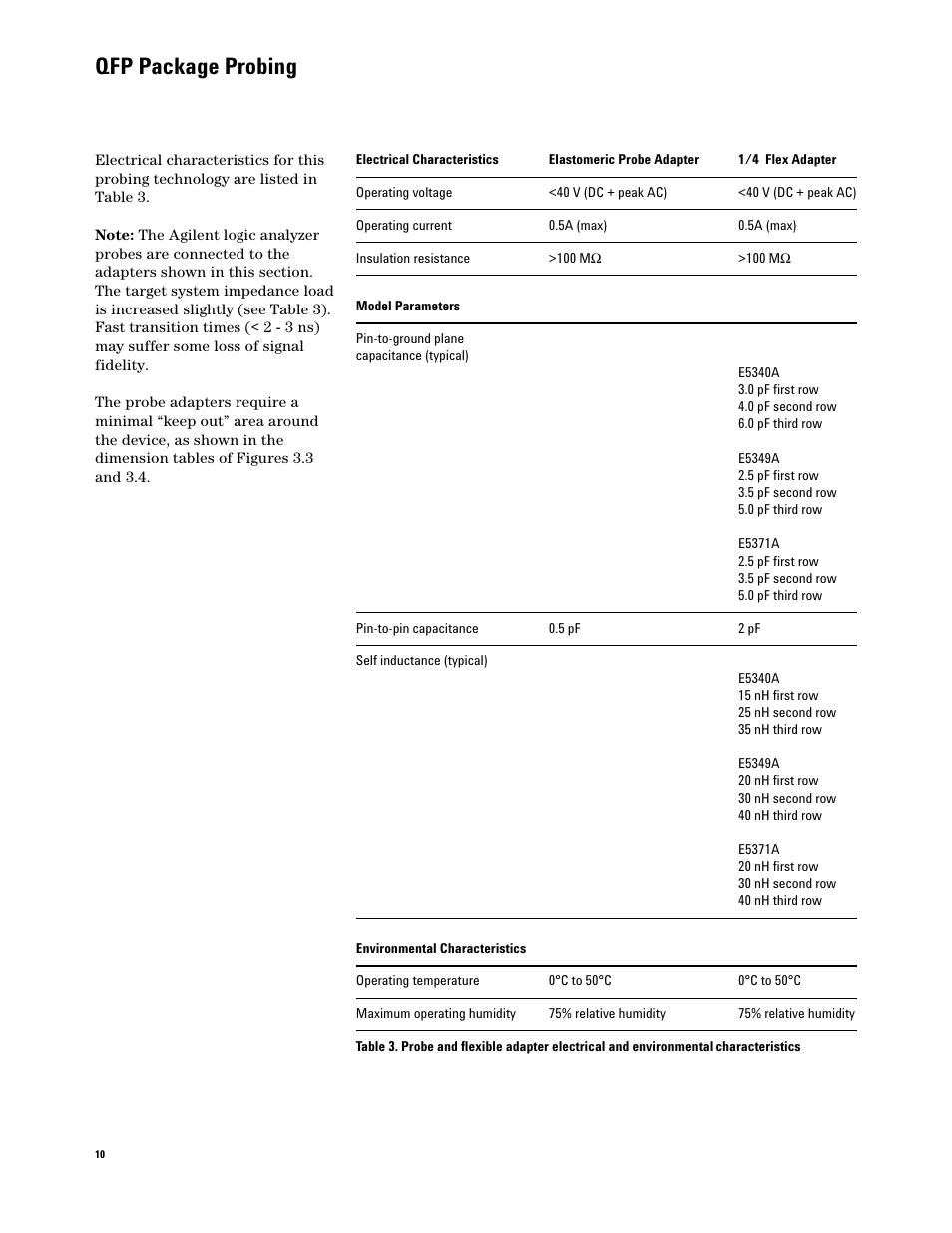 Qfp package probing | Atec Agilent-346a User Manual | Page 10 / 69