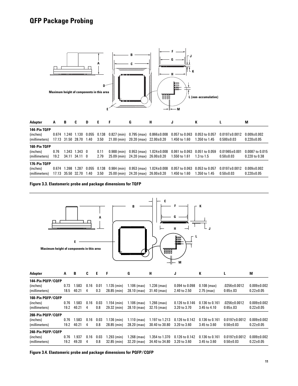 Qfp package probing | Atec Agilent-346a User Manual | Page 11 / 69