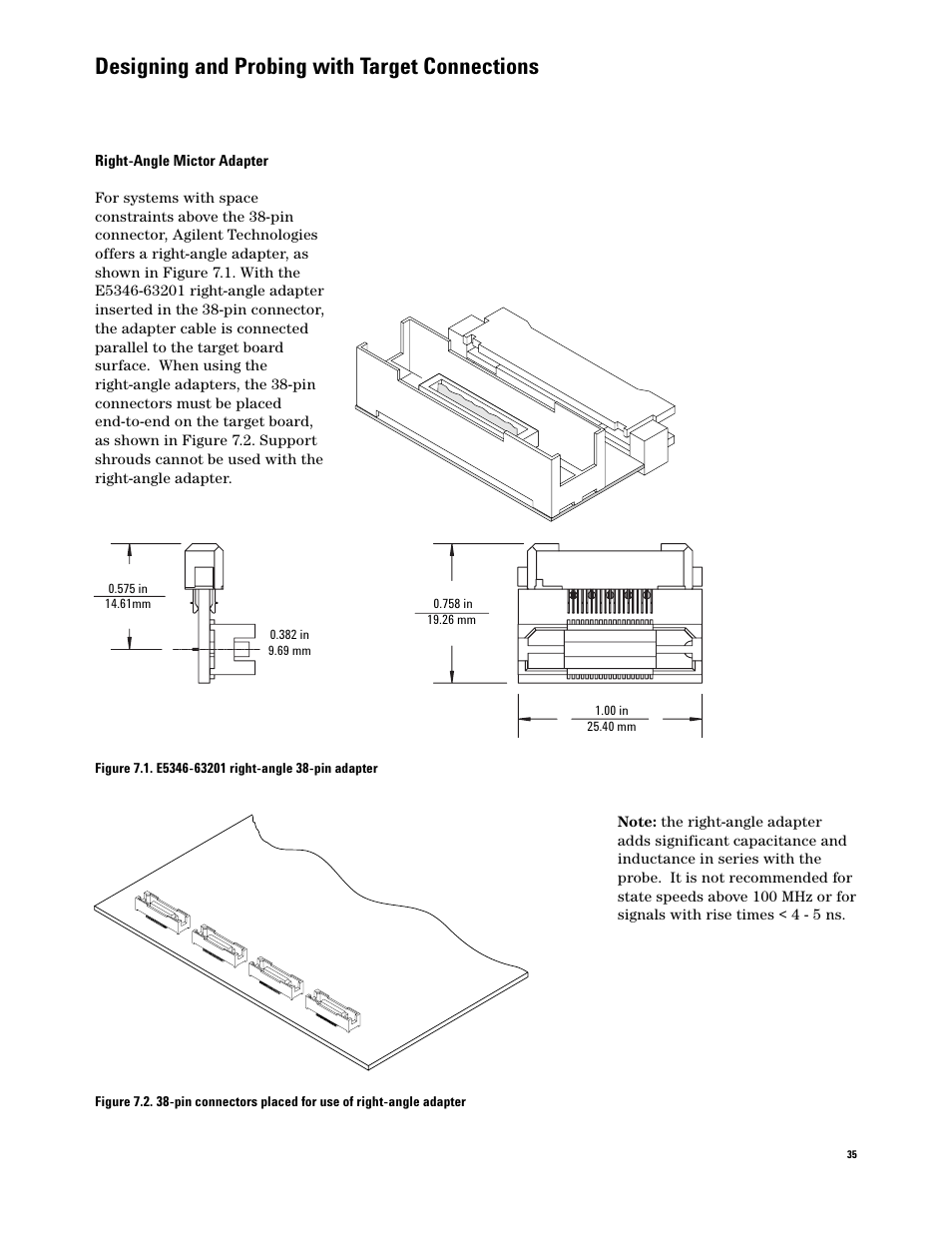 Designing and probing with target connections | Atec Agilent-346a User Manual | Page 35 / 69