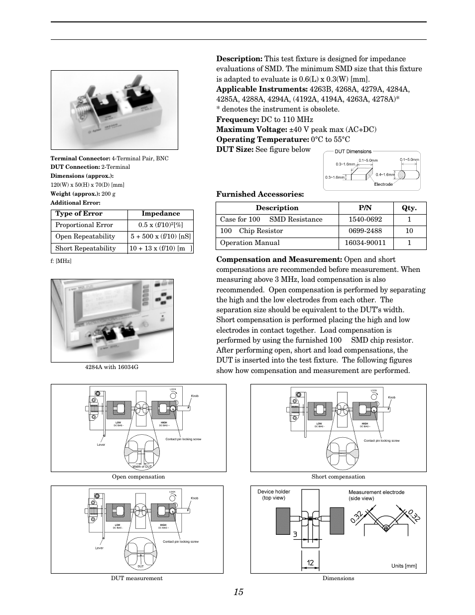 Up to 110 mhz (4-terminal pair) | Atec Agilent-16047A User Manual | Page 20 / 108