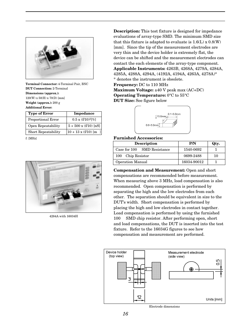 Up to 110 mhz (4-terminal pair) | Atec Agilent-16047A User Manual | Page 21 / 108