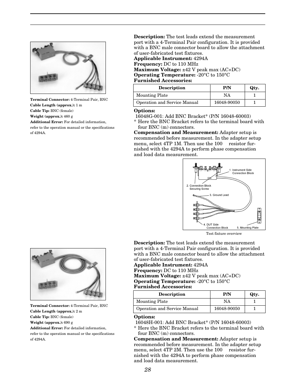 Up to 110 mhz (4-terminal pair), Port/cable extension | Atec Agilent-16047A User Manual | Page 33 / 108