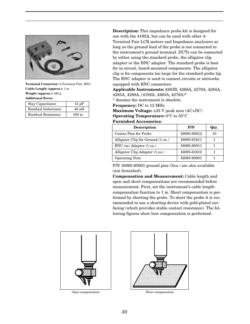Up to 110 mhz (4-terminal pair) probes | Atec Agilent-16047A User Manual | Page 35 / 108