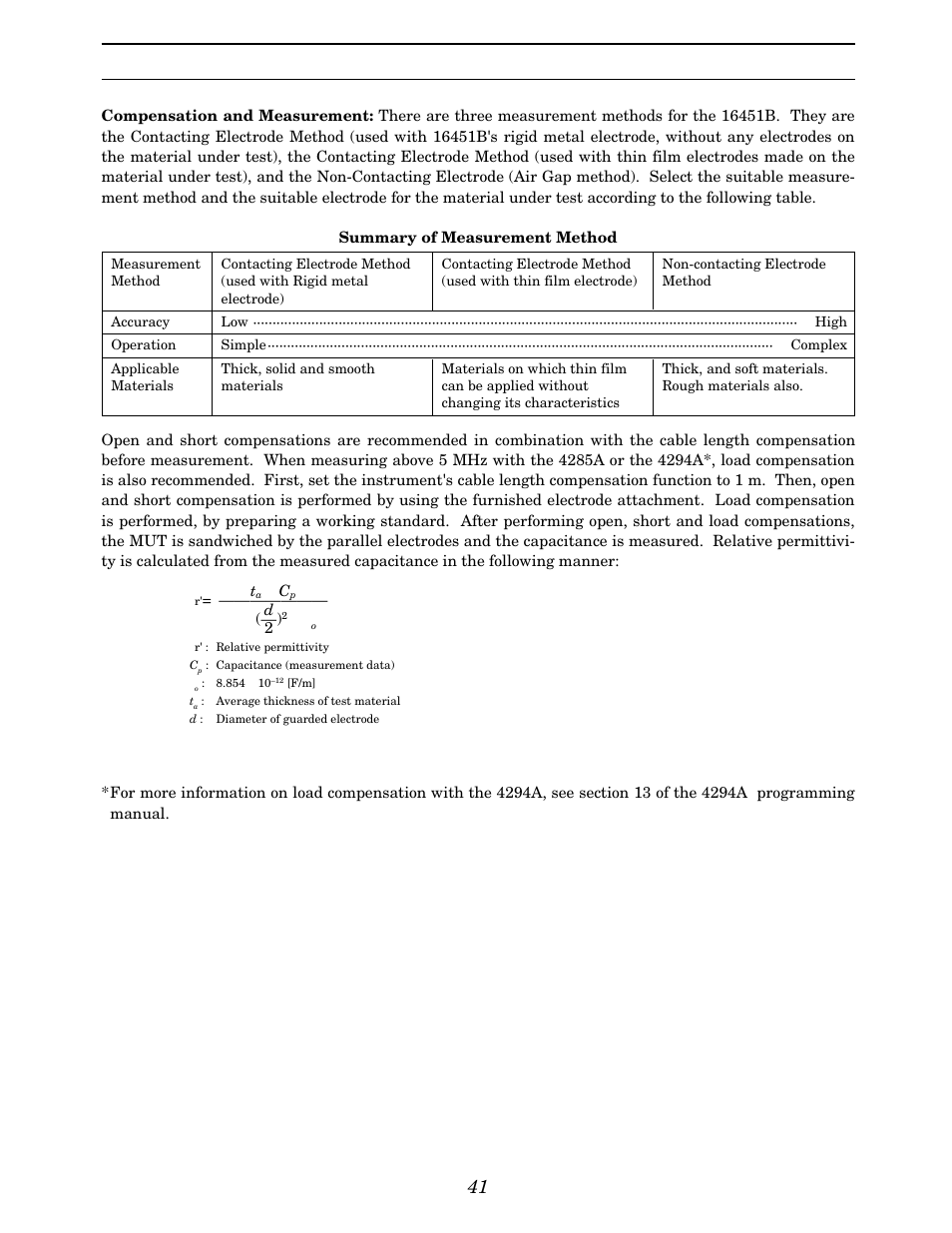 Up to 110 mhz (4-terminal pair) material | Atec Agilent-16047A User Manual | Page 46 / 108