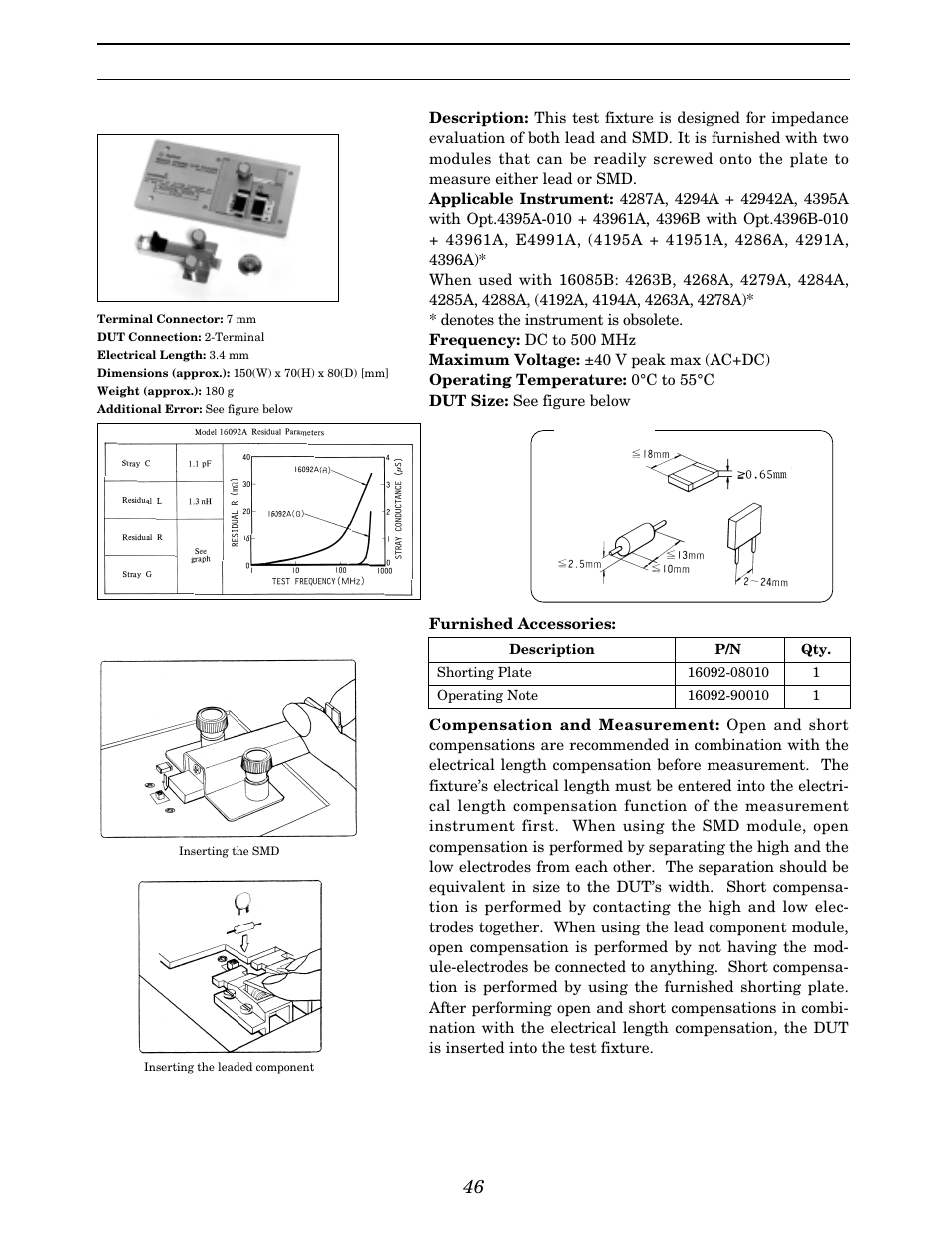 Up to 3 ghz (7 mm) lead components | Atec Agilent-16047A User Manual | Page 51 / 108