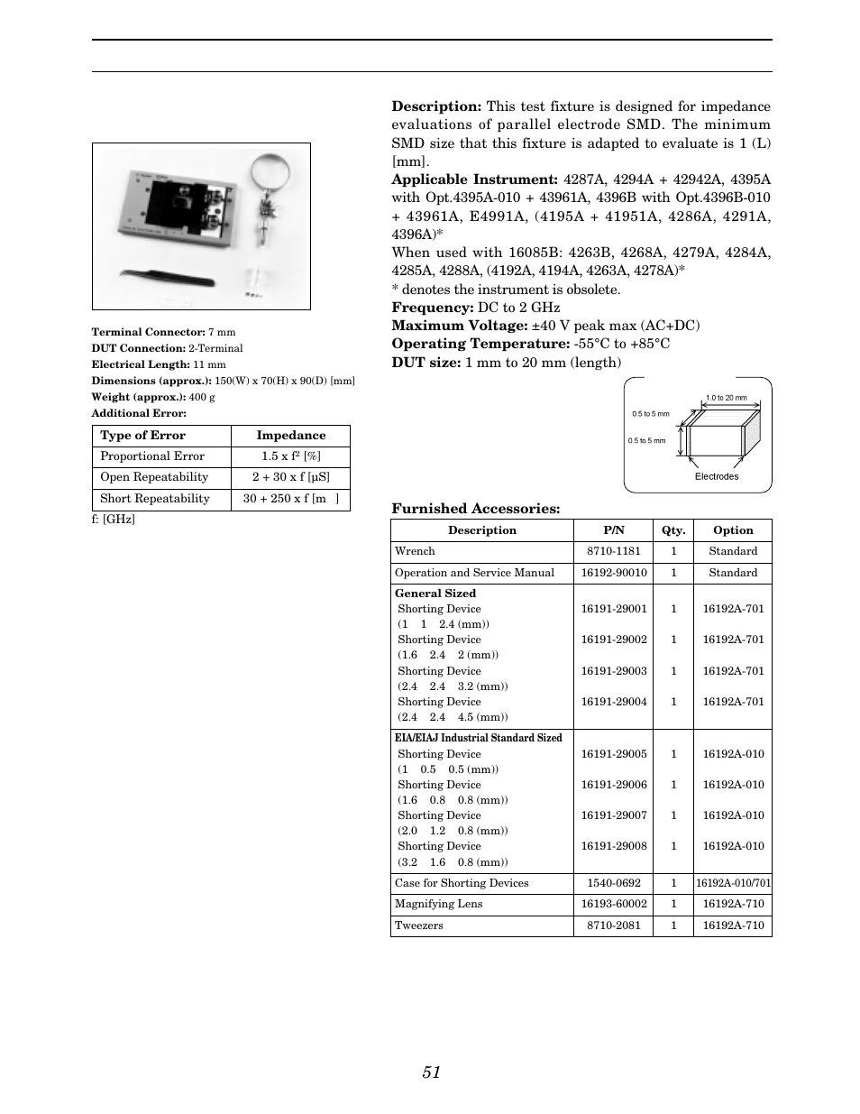 Up to 3 ghz (7 mm) smd | Atec Agilent-16047A User Manual | Page 56 / 108