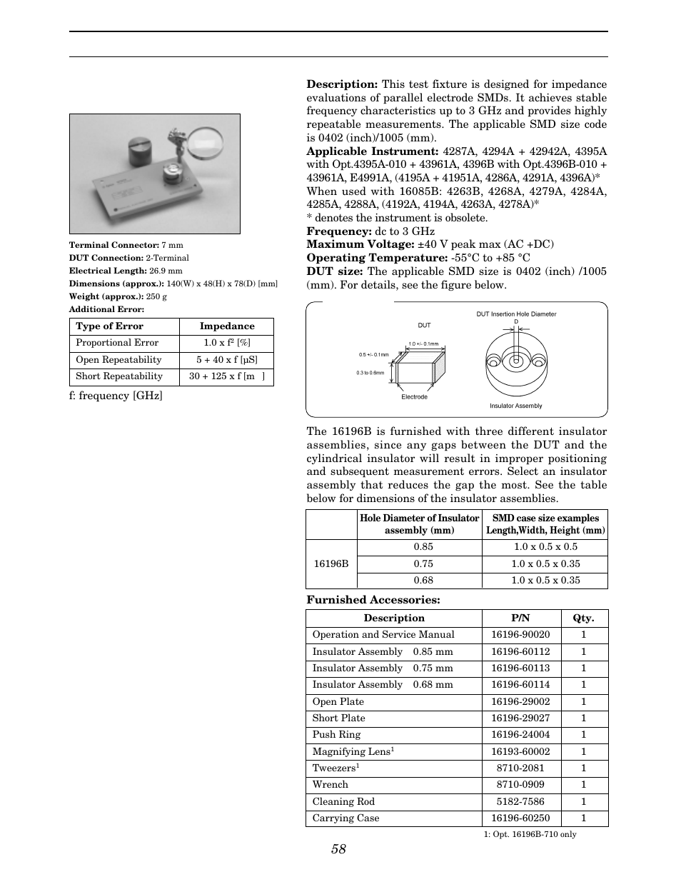 Up to 3 ghz (7 mm) smd | Atec Agilent-16047A User Manual | Page 63 / 108