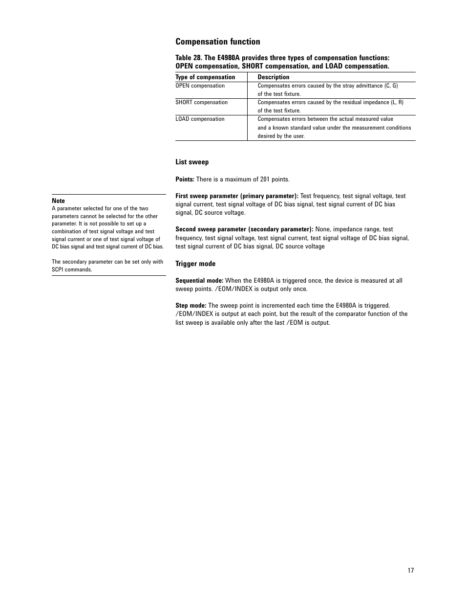 Compensation function | Atec Agilent-E4980A-AL User Manual | Page 17 / 37