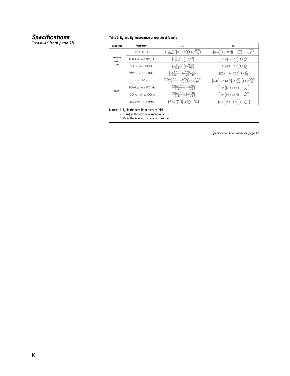 Specifications | Atec Agilent-4284A_4285A User Manual | Page 16 / 28