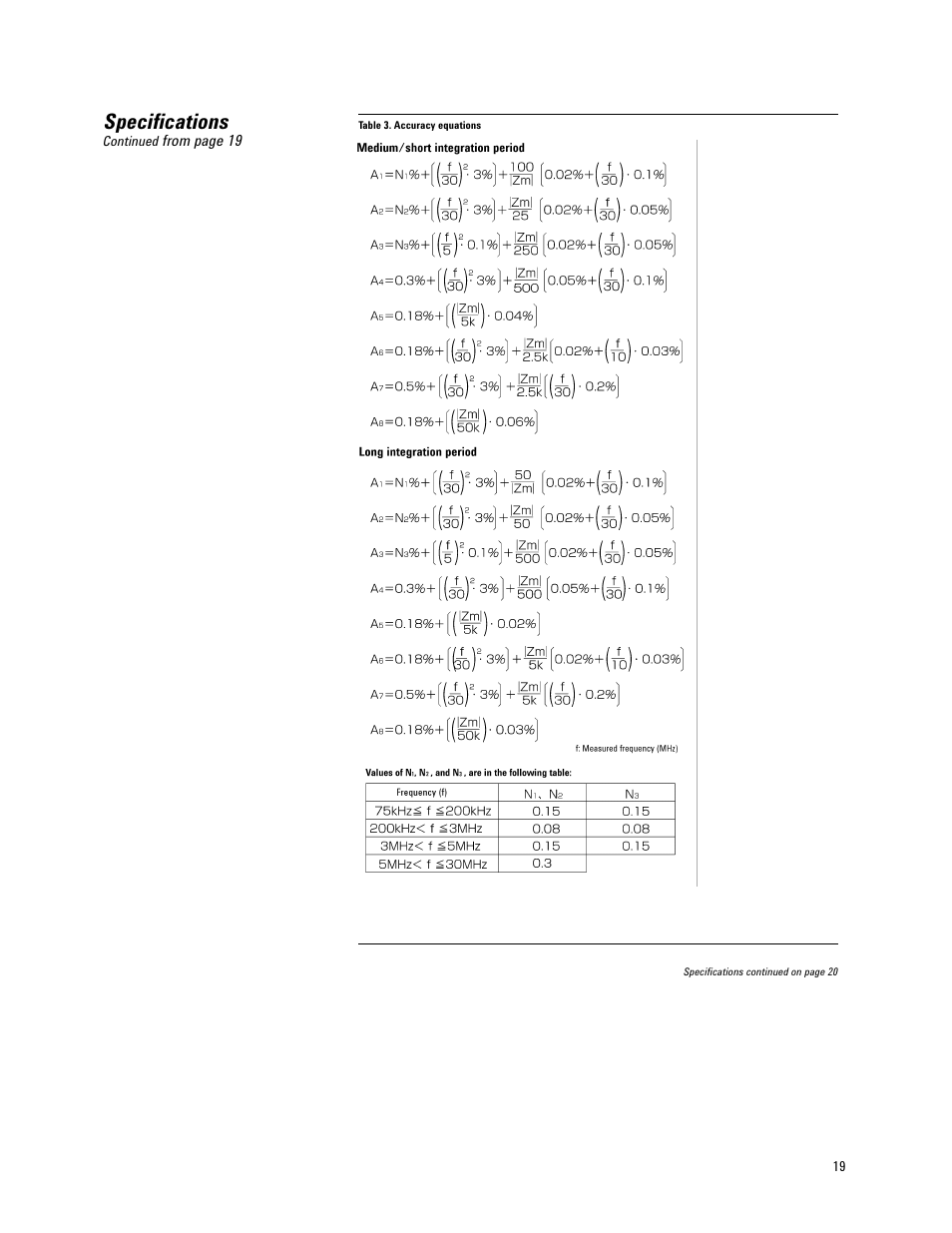 Specifications | Atec Agilent-4284A_4285A User Manual | Page 19 / 28