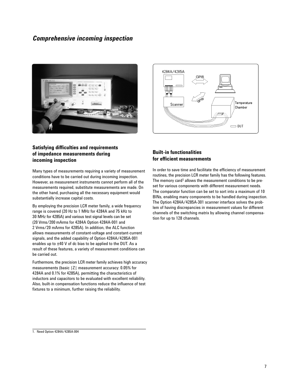 Comprehensive incoming inspection | Atec Agilent-4284A_4285A User Manual | Page 7 / 28
