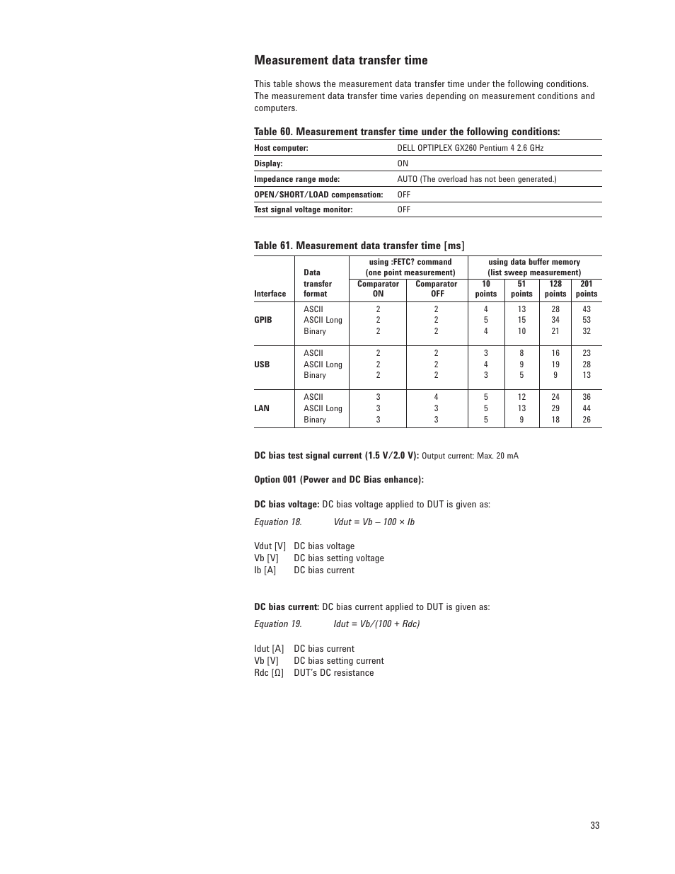 Measurement data transfer time | Atec Agilent-E4980A User Manual | Page 33 / 36