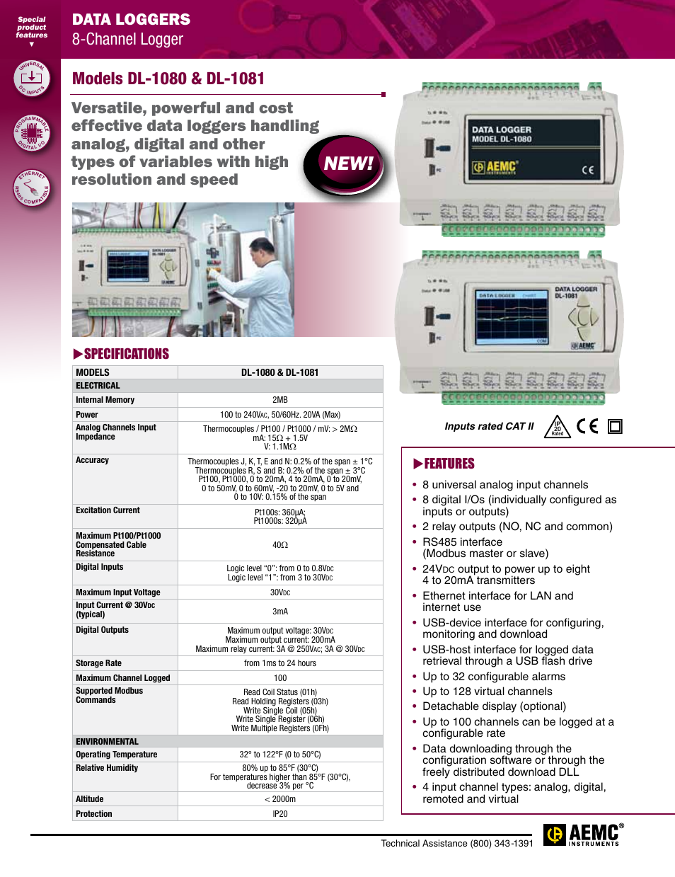 Atec AEMC-DL-1081_DL-1080 User Manual | 2 pages