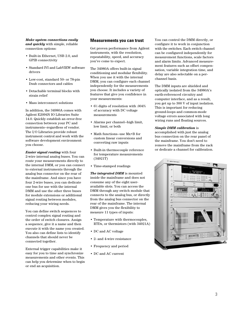 Measurements you can trust | Atec Agilent-34980A User Manual | Page 3 / 26