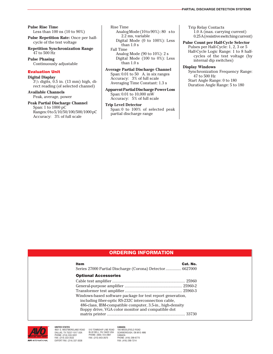 Ordering information | Atec Biddle-27000 User Manual | Page 5 / 5