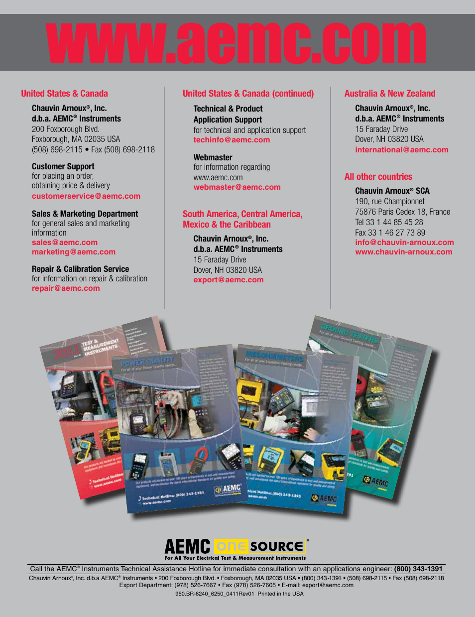 Contact us | Atec AEMC-6240-6250 User Manual | Page 9 / 9