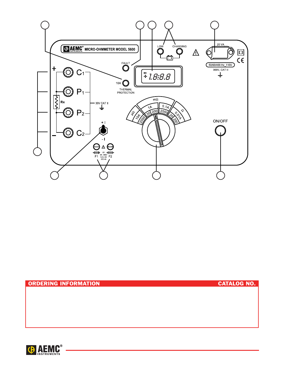 Construction, Ordering information | Atec Aemc-5600 User Manual | Page 4 / 4