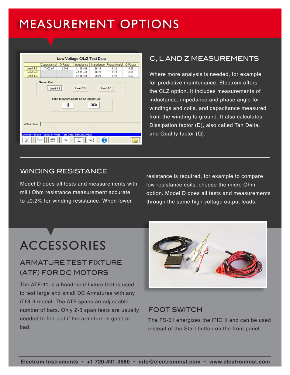 Measurement options accessories | Atec Electrom-iTIGII Series User Manual | Page 5 / 6