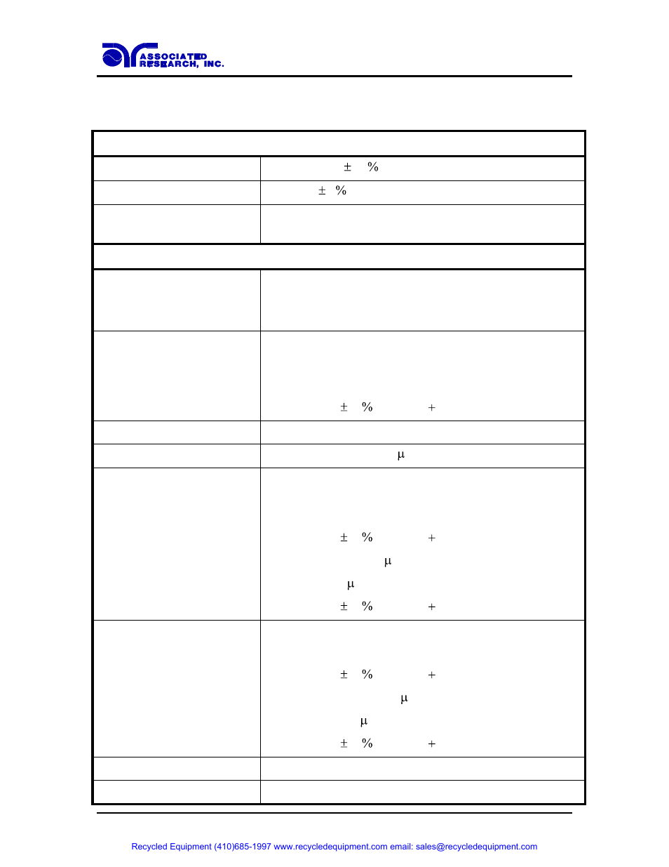 Atec Associated-Research-7520DT-7550DT-7564S4 User Manual | 5 pages