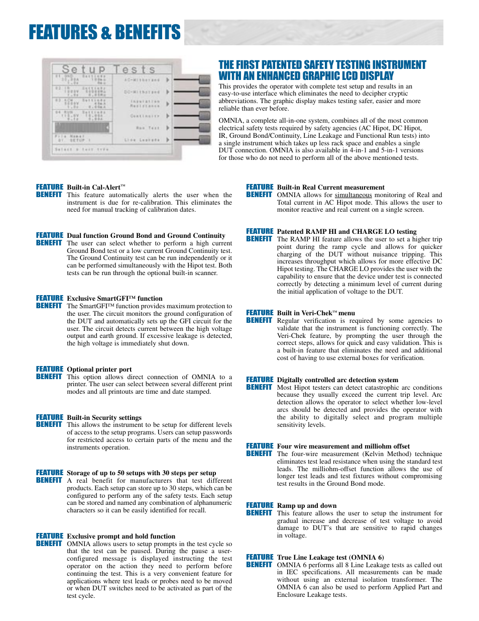 Features & benefits | Atec Associated-Research_8004-05-06 User Manual | Page 3 / 6