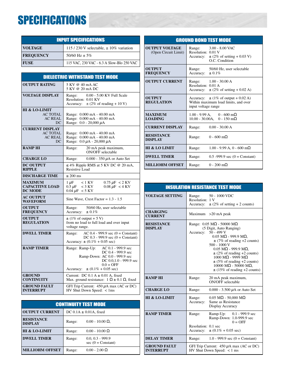 Specifications | Atec Associated-Research_8004-05-06 User Manual | Page 4 / 6