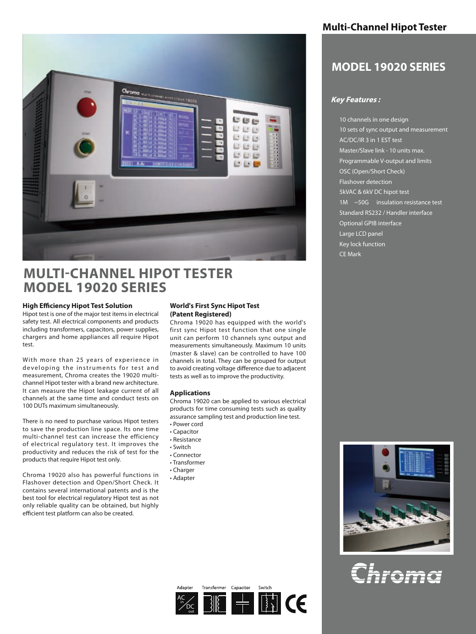 Atec Chroma-19020 Series User Manual | 4 pages