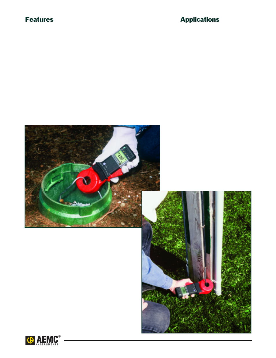 Features, Applications | Atec AEMC-3711-3731 User Manual | Page 2 / 7