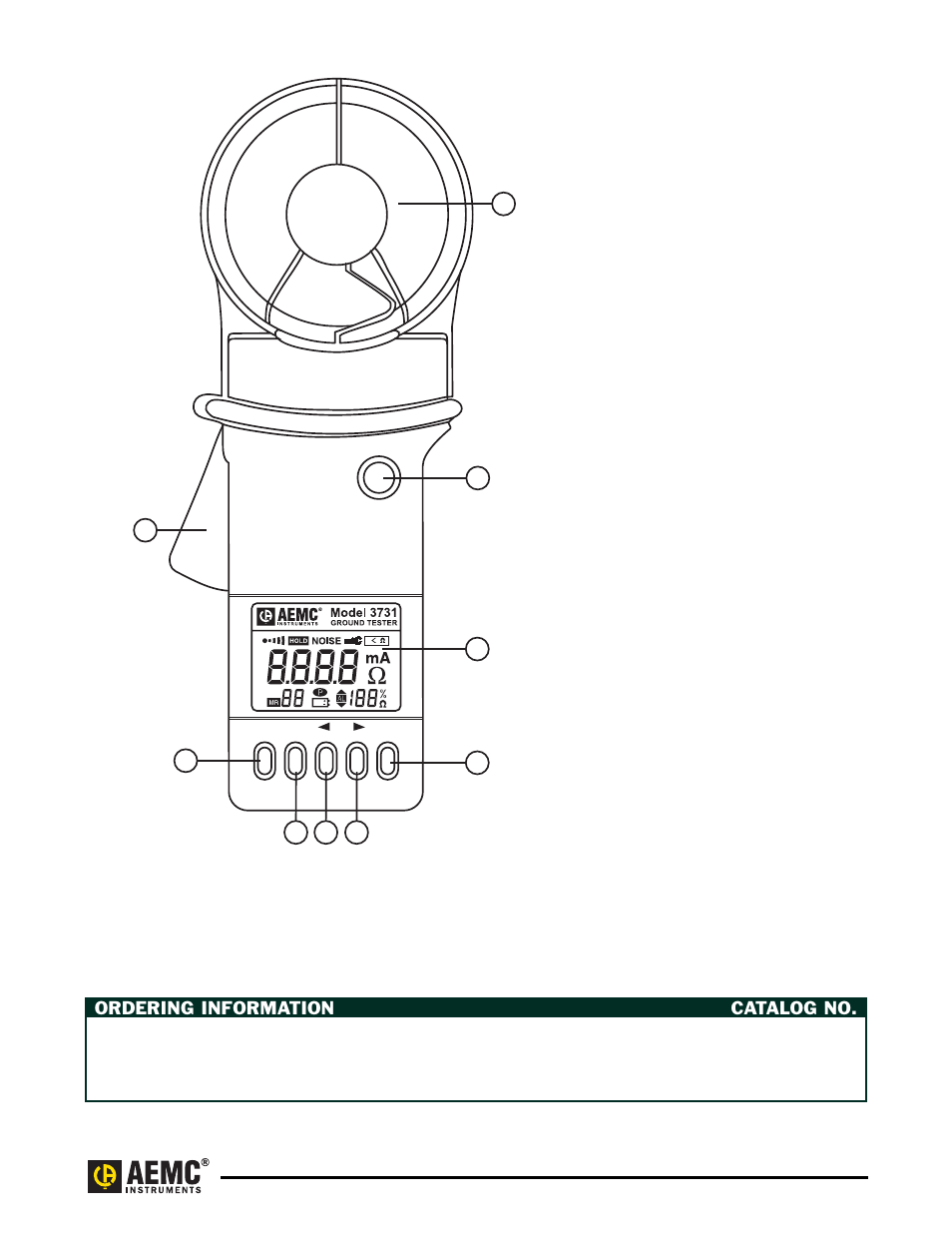 Construction, Ordering information | Atec AEMC-3711-3731 User Manual | Page 6 / 7