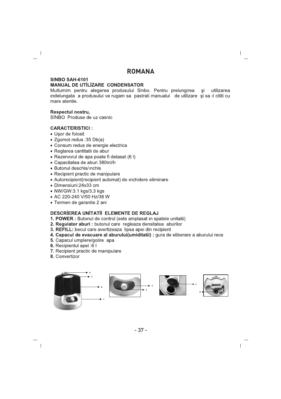 SINBO SAH 6101 User Manual | Page 38 / 48