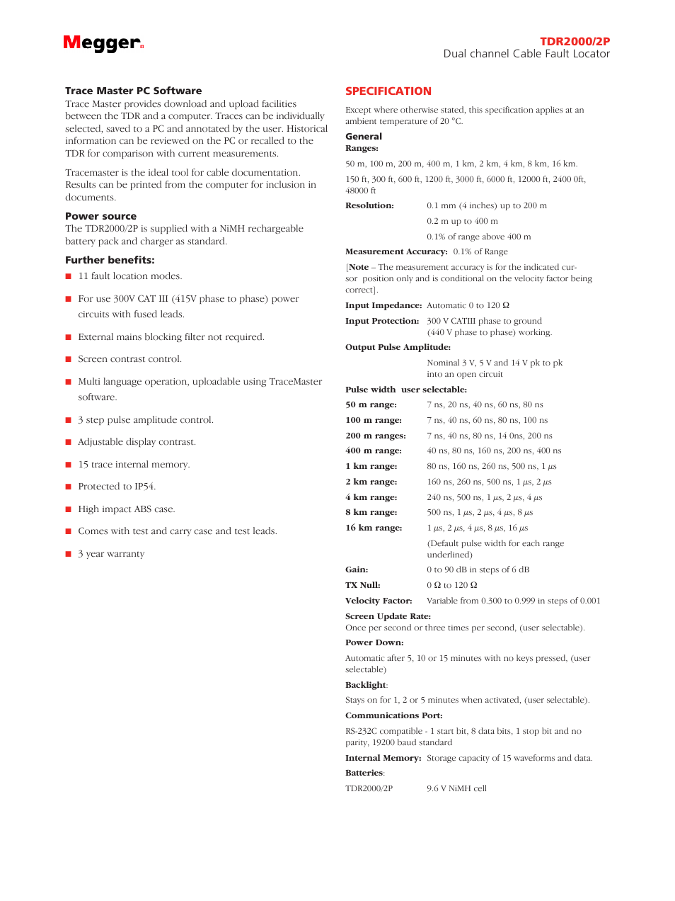 Specification | Atec Biddle-CFL535E User Manual | Page 2 / 3