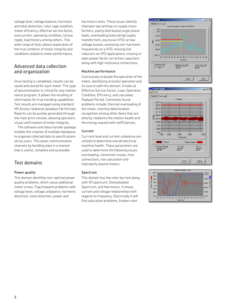 Advanced data collection and organization, Test domains | Atec Baker-EXP4000 User Manual | Page 2 / 4