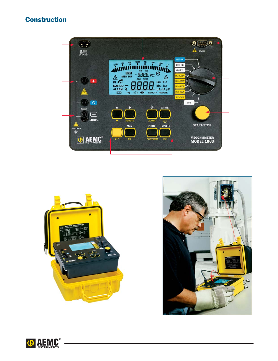 Construction | Atec AEMC-1050 User Manual | Page 3 / 9