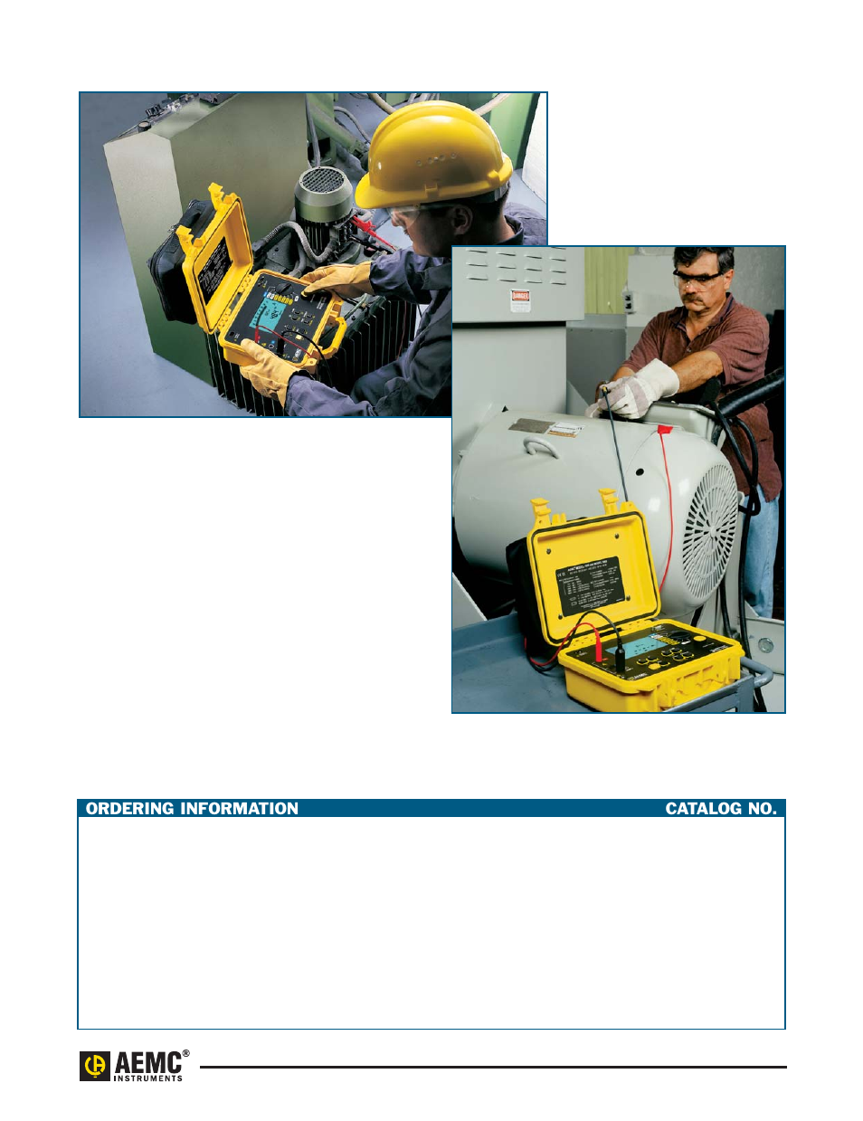 Ordering information, Ordering information catalog no | Atec AEMC-1050 User Manual | Page 8 / 9