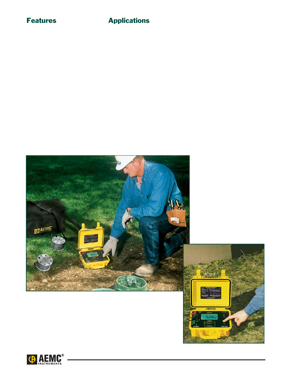 Features, Applications | Atec AEMC-4620_4630 User Manual | Page 2 / 6