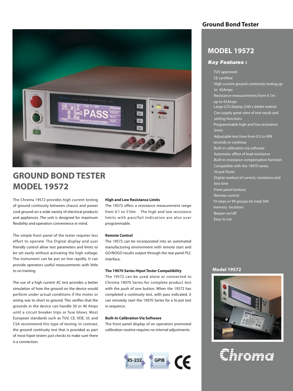 Atec Chroma-19572 User Manual | 2 pages