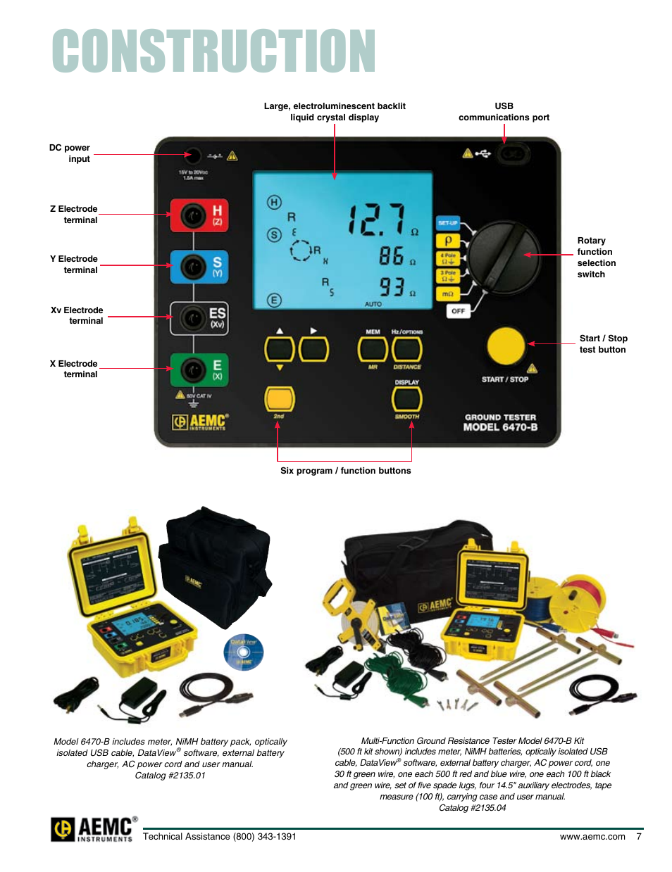 Construction | Atec AEMC-6470B User Manual | Page 7 / 8