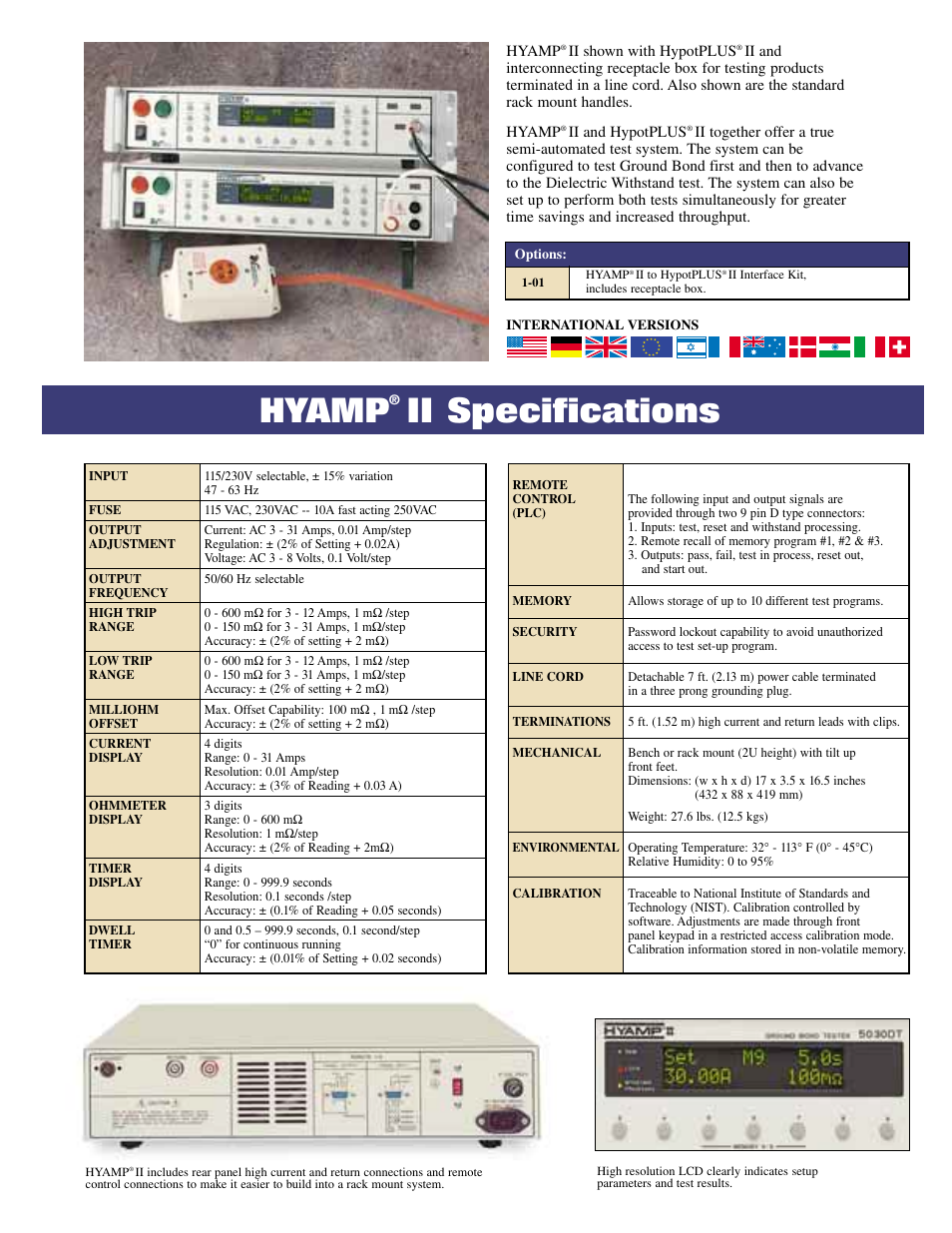 Hyamp, Ii specifications | Atec Associated-Research-5030DT User Manual | Page 3 / 4