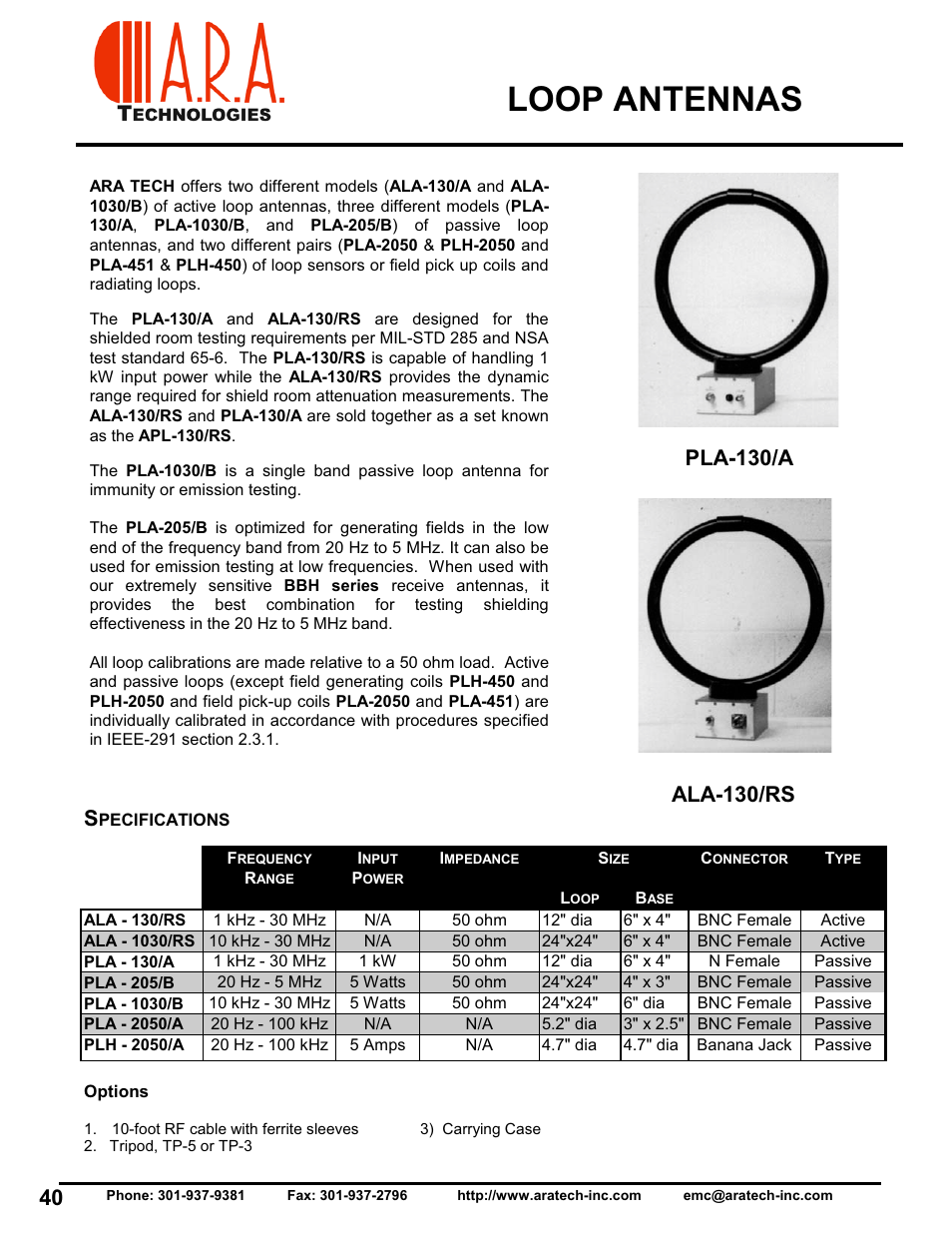 Atec ARA-Technologies-PLA-130-A User Manual | 2 pages