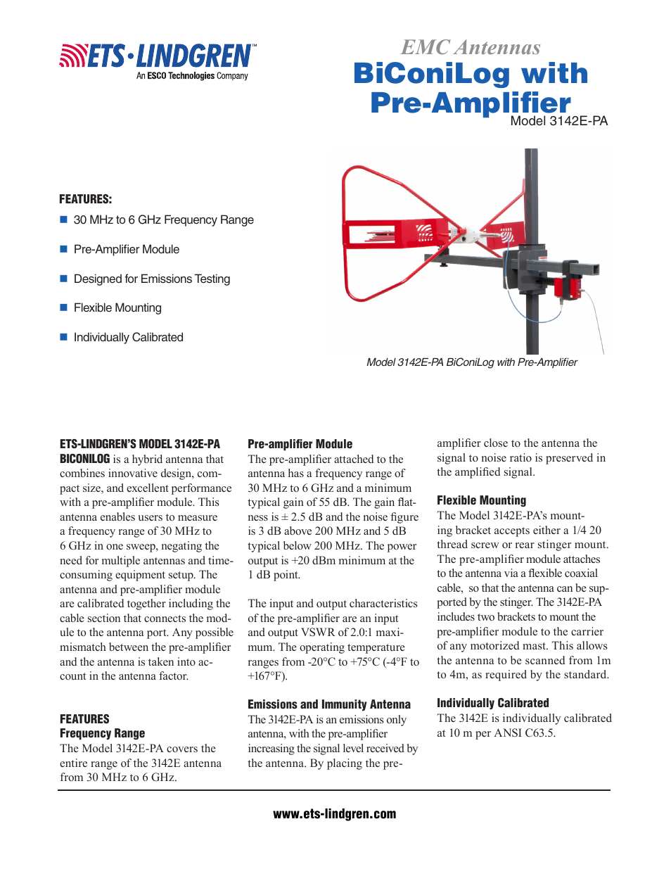 Atec ETS-Lindgren-3142E-PA User Manual | 2 pages