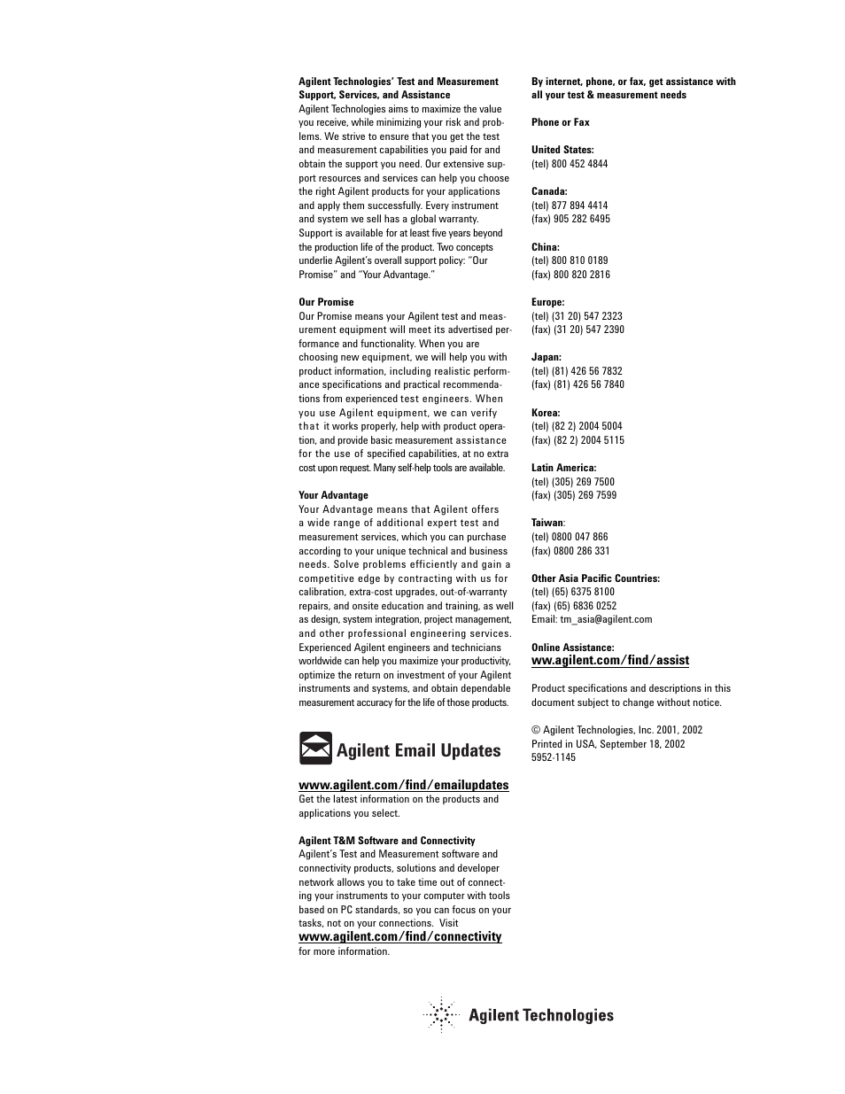 Agilent email updates | Atec Agilent-11691D User Manual | Page 4 / 4